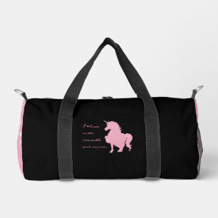 Bolso De Deporte Pequeño Creo en el unicornio rosa invisible.