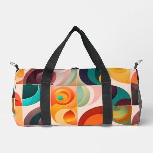 Bolso De Deporte Pequeño Cuadrados Resumen colección retro moderna