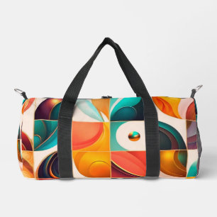 Bolso De Deporte Pequeño Cuadrados Resumen Colección Retro Popular