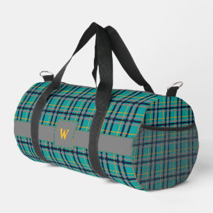 Bolso De Deporte Pequeño Cuadros azules y naranjas