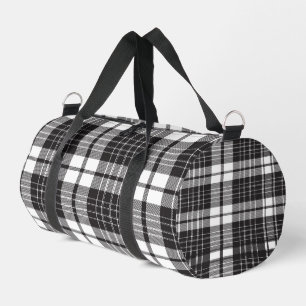 Bolso De Deporte Pequeño Cuadros en blanco y negro