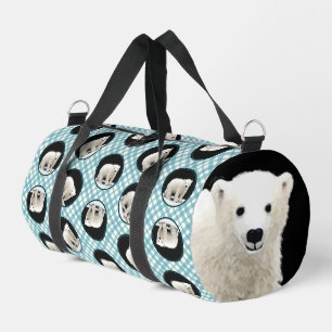 Bolso De Deporte Pequeño Cubo Polar De Oso Pintando Arte Original De Vida S