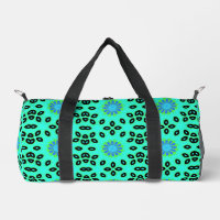 Cuidada floral floral Lime Verde Aqua y Azul