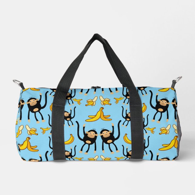 Bolso De Deporte Pequeño Cumpleaños de los monos Cute (Anverso)