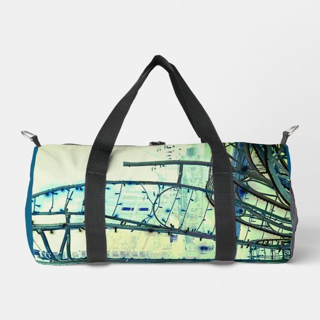 Bolso De Deporte Pequeño Curvas azules (Anverso)