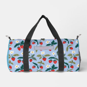 Bolso De Deporte Pequeño Custom Vintage Cottagecore Strawberry Pattern