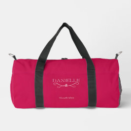 Bolso De Deporte Pequeño Cute Magenta Nombre Personalizado "Ballet Everyday