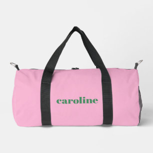 Bolso De Deporte Pequeño Dama de honor personalizada rosa verde con nombre