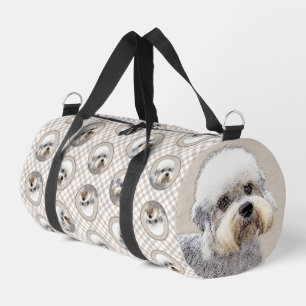 Bolso De Deporte Pequeño Dandie Dinmont Terrier Pintura Original De Perro