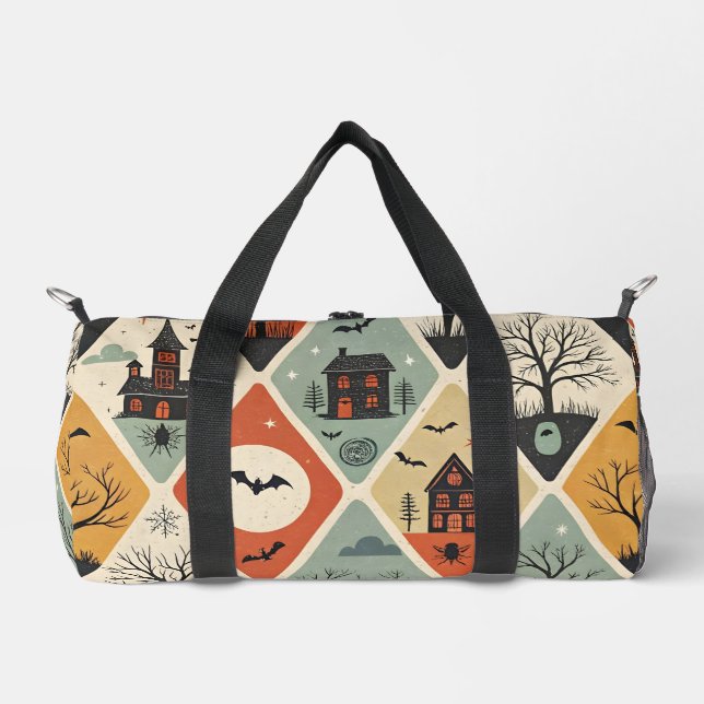 Bolso De Deporte Pequeño Dark ghost pattern (Anverso)
