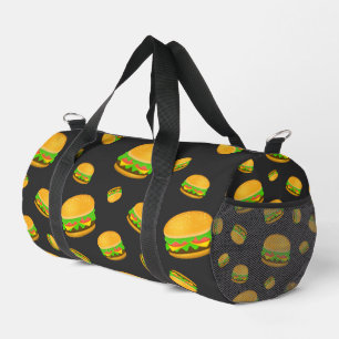 Bolso De Deporte Pequeño Delicioso patrón de hamburguesa divertida y genial