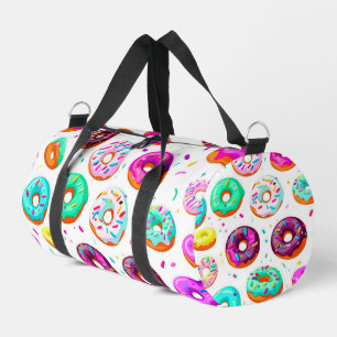 Bolso De Deporte Pequeño Deliciosos donuts de crema patrón