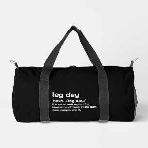 Bolso De Deporte Pequeño Día de Piernas en el Gimnasio Definición Entrenami