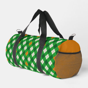 Bolso De Deporte Pequeño Día de San Patricio argyle de colores irlandeses