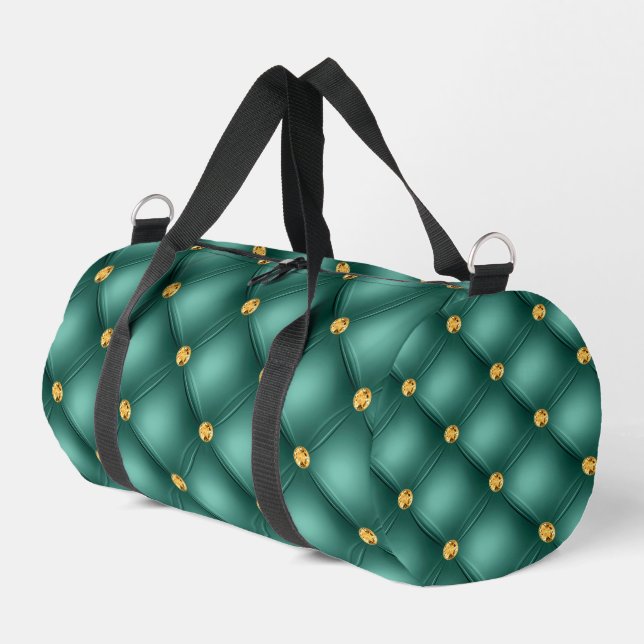 Bolso De Deporte Pequeño Diamante de oro turquesa (Esquina izquierda)