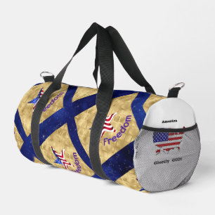 Bolso De Deporte Pequeño Dios bendiga a Estados Unidos por la libertad de D