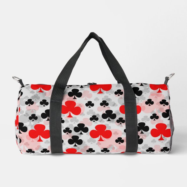 Bolso De Deporte Pequeño Diseño abstracto del patrón del Club Red Black Clo (Anverso)