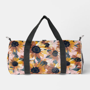 Bolso De Deporte Pequeño Diseño de acuarela de girasol