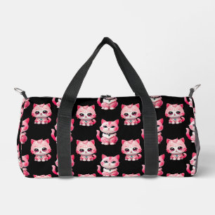 Bolso De Deporte Pequeño Diseño de gatos kawaii rosados