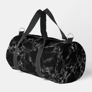 Bolso De Deporte Pequeño Diseño de mármol negro
