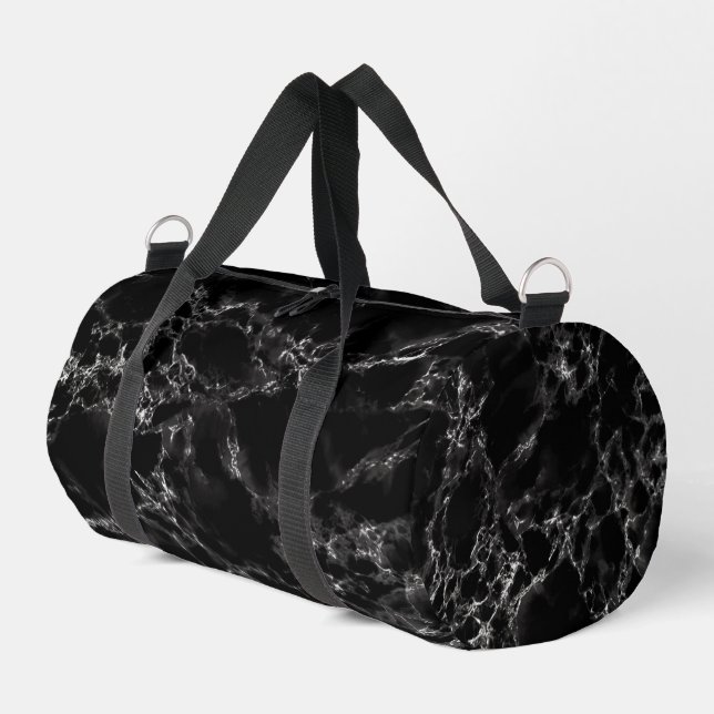 Bolso De Deporte Pequeño Diseño de mármol negro (Esquina izquierda)
