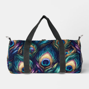 Bolso De Deporte Pequeño Diseño de plumas de pavo real único