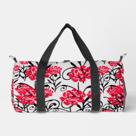 Bolso De Deporte Pequeño Diseño del patrón de Ilustracion floral de flor ro