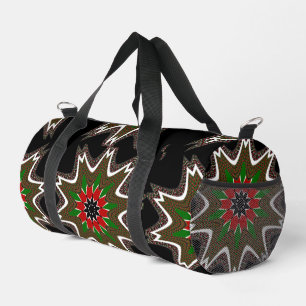 Bolso De Deporte Pequeño Diseño elegante de diseño de arte floral verde roj