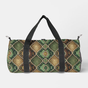 Bolso De Deporte Pequeño Diseño Exótico Ornamentado Geométrico de Piel de S