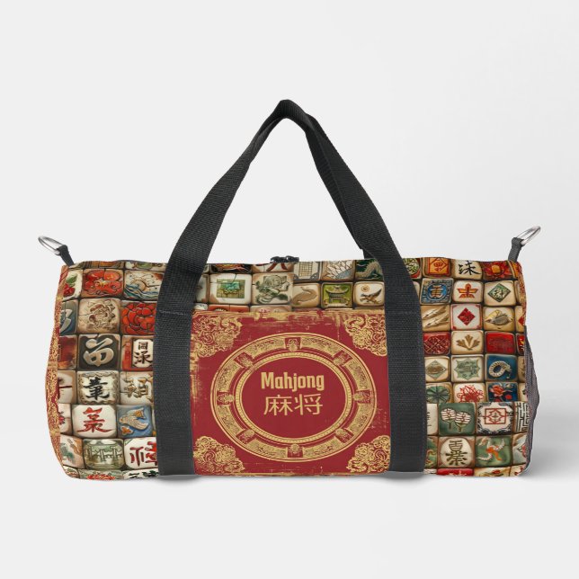 Bolso De Deporte Pequeño Diseños Antiguos de Mahjong (Anverso)