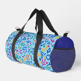 Bolso De Deporte Pequeño Divertido doodle de formas vibratorias coloridas