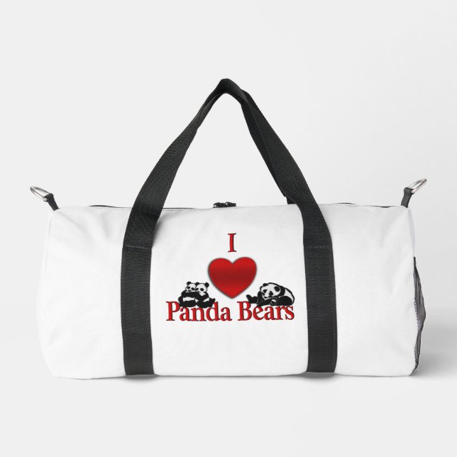 Bolso De Deporte Pequeño Diviértete con Osos Panda (Anverso)