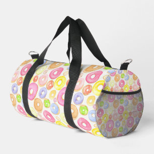 Bolso De Deporte Pequeño Donuts rosa, amarillo y verde
