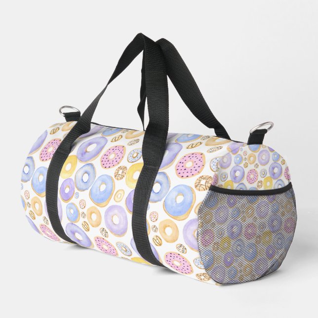 Bolso De Deporte Pequeño Donuts rosa, azul y púrpura (Esquina derecha)