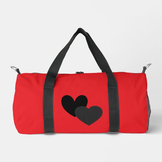 Bolso De Deporte Pequeño Dos Corazones Pequeños (Anverso)
