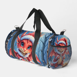 Bolso De Deporte Pequeño dragón de Navidad, demasiado lindo para arrestar,
