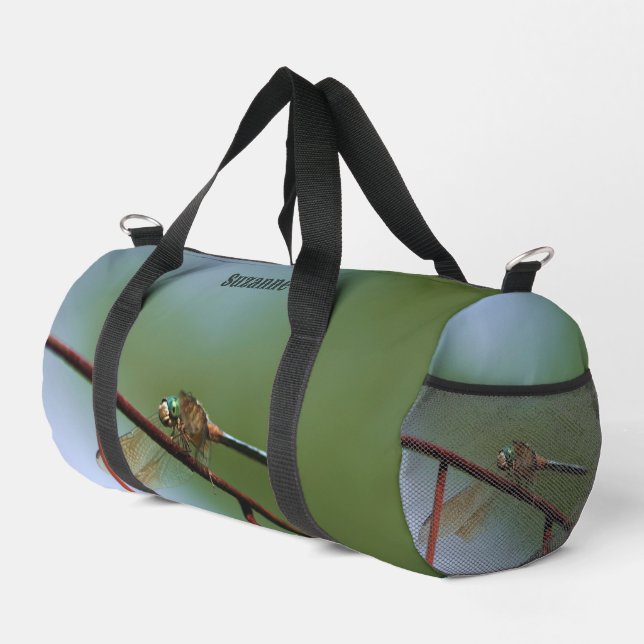 Bolso De Deporte Pequeño Dragonfly on Wire Fence Personalizado (Esquina derecha)