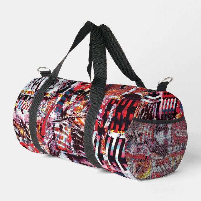 Bolso De Deporte Pequeño Duffel Bag – Fragmented Pulse (Esquina derecha)