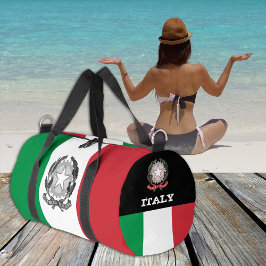 Bolso De Deporte Pequeño Duffet italiano, fitness con bandera italiana/depo