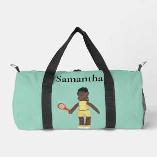 Bolso De Deporte Pequeño Duffle Bag - Tennis Player Doll