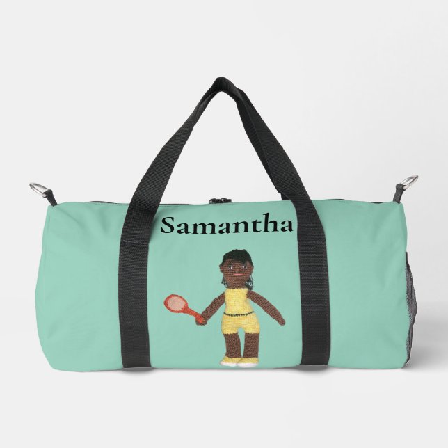 Bolso De Deporte Pequeño Duffle Bag - Tennis Player Doll (Anverso)