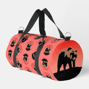 Bolso De Deporte Pequeño El oso pardo al atardecer - Arte de vida salvaje o