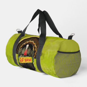 Bolso De Deporte Pequeño El pavo orgulloso de SlipperyJoe come jamón colgar