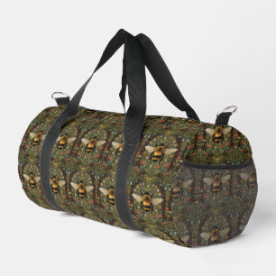 Bolso De Deporte Pequeño Elegante abeja bumble vintage arte floral botánico