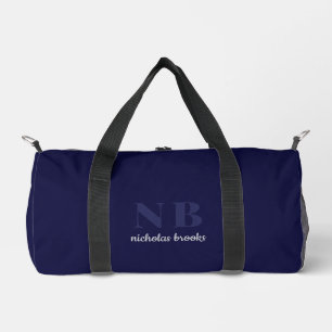 Bolso De Deporte Pequeño Elegante Classic Minimal Monograma Azul de la Mari