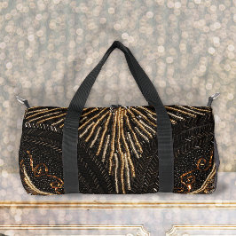 Bolso De Deporte Pequeño Elegante estilo de cuentas vintage dorado y negro
