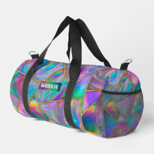 Bolso De Deporte Pequeño Elegante moda holográfica en oro falso