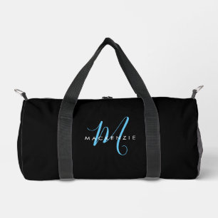 Bolso De Deporte Pequeño Elegante Monograma Moderno de Letra Script Cielo A