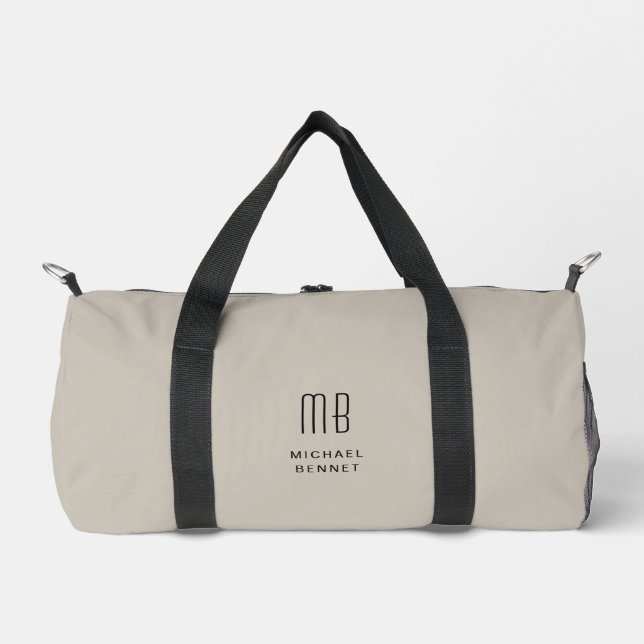 Bolso De Deporte Pequeño Elegante Monograma Taupe Beige (Anverso)