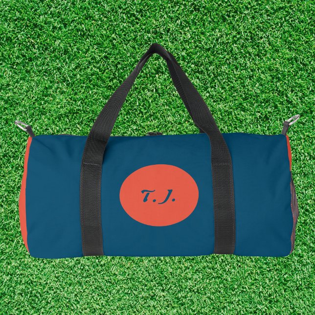 Bolso De Deporte Pequeño Elegante Monogramado Práctico (Modern practical duffle bag with a stylish monogram, ideal for sports and school)